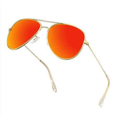 Amazon.com: Polarized Aviator Sunglasses for Men Metal Mens Sunglasses Driving Unisex Classic Sun Glasses for Men/Women Orange: Gateway