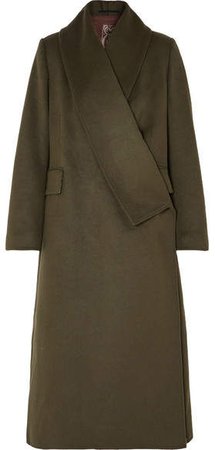 Kigiku Wool-blend Coat - Green