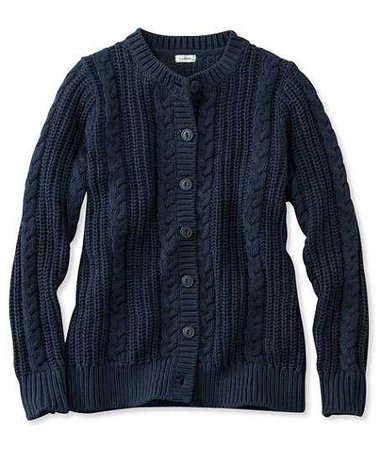 Women's Rope-Stitch Shaker Sweater, Button-Front Cardigan
