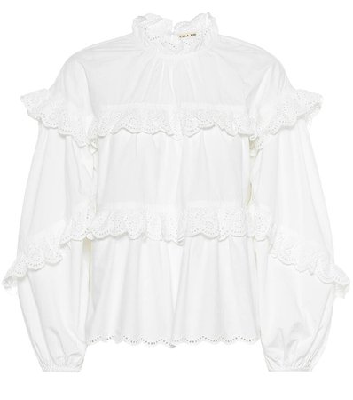 Ulla Johnson - Isa ruffled cotton blouse | Mytheresa