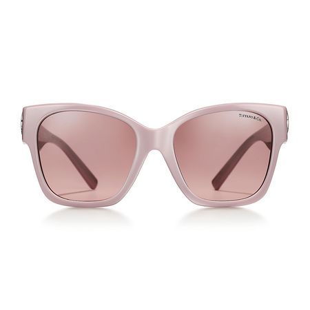 Return to Tiffany™ Sonnenbrille, Acetat in Dusty Pink, Gläser, rosa Farbverlauf | Tiffany & Co.
