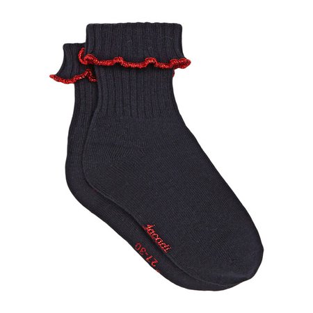 Cuffed Socks, Navy Blue - Kids Girl Accessories - Maisonette