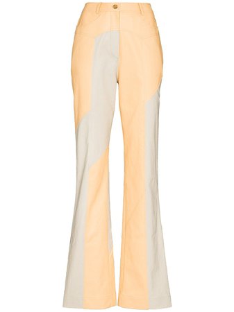 Rejina Pyo Sadie patchwork straight-leg trousers - FARFETCH