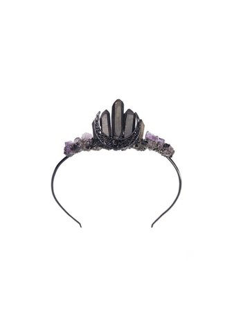 Black crystal headband