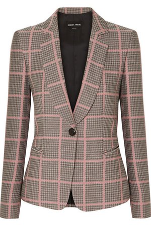 Giorgio Armani | Checked woven blazer | NET-A-PORTER.COM