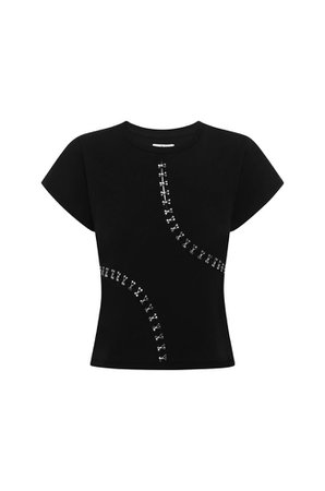 Cut Out Tee | Black – With Jéan