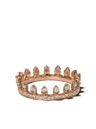 Annoushka 18Kt Rose Gold Crown Diamond Ring | Farfetch.com