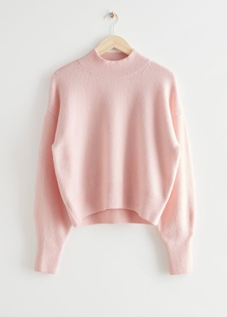 Mock Neck Sweater - Light Pink - Sweaters - & Other Stories