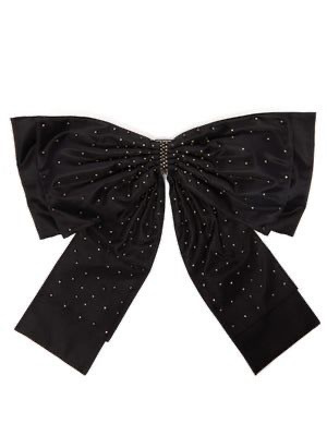 black glittery bow