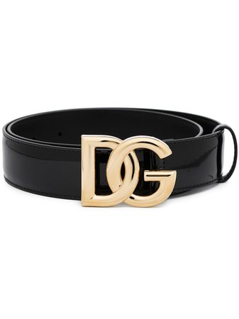 Shop Dolce & Gabbana DG logo leather belt with Express Delivery - FARFETCH