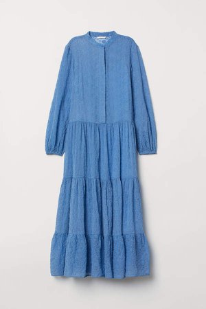 Embroidered Dress - Blue