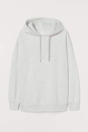 Oversized Hooded Sweatshirt - Gray