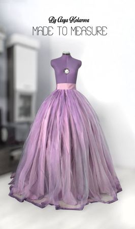 Purple Organza Ball Skirt Full Wedding Gown Bridal Gown | Etsy