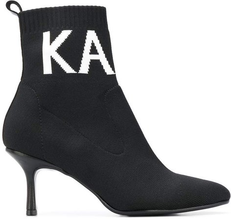 Pandora Knit Collar ankle boots