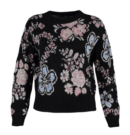 black floral sweater