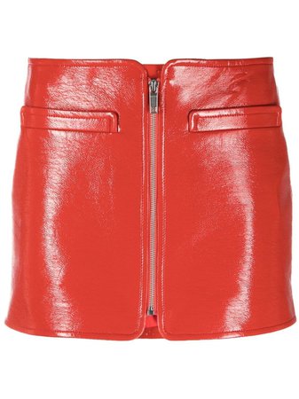 Courrèges Patent Mini Skirt - Farfetch
