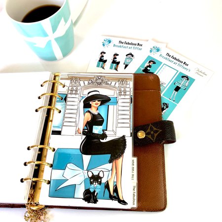 breakfast-at-tiffanys-planner-inserts-vertical-layout-planner-pages-turquoise-planner-audrey-hepburn-inspired-agenda-week-on-2-pages-5d687834.jpg (3000×3000)