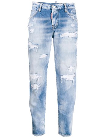 Dsquared2 Calça Jeans Cropped Destroyed - Farfetch