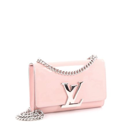 Buy Louis Vuitton Chain Louise Clutch Patent Leather MM Pink 1630301 – Rebag