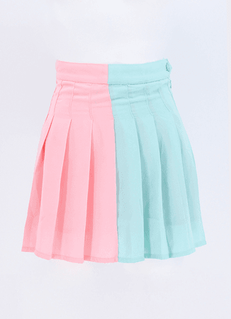 Kawaii Aesthetic Split Color Skirt – In Control Clothing