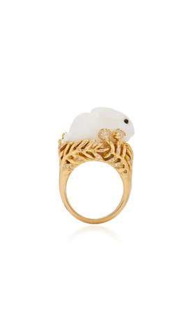18K Gold, Opal and Diamond Ring by Mimi So | Moda Operandi