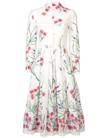 Carolina Herrera floral patterned shirt dress $2,290 - Buy SS19 Online - Fast Global Delivery, Price