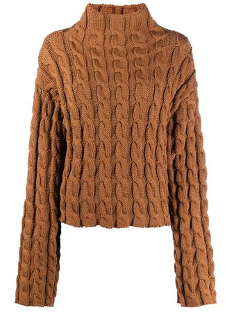 Balenciaga chunky cable-knit jumper