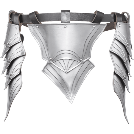 dragon scale tasset armor belt skirt silver metal