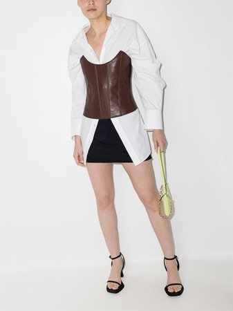 Miaou Leia vegan-leather Corset Top - Farfetch