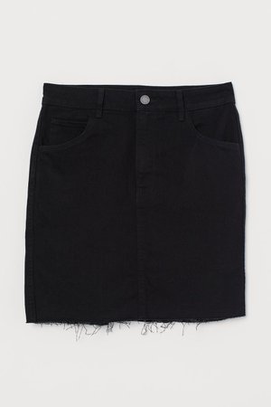 Short Denim Skirt - Black - Ladies | H&M US