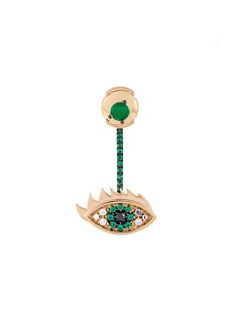 Delfina Delettrez 'eyes On Me' Diamond And Emerald Earring ANA5017D Metallic | Farfetch