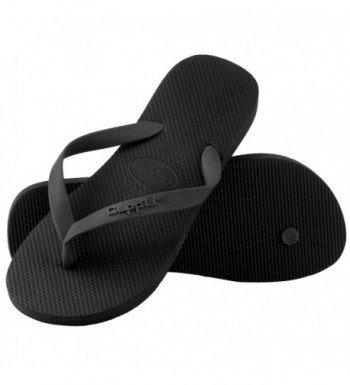 Men's Flip Flops Beach Slippers - Black - CU12EOCV5Q9