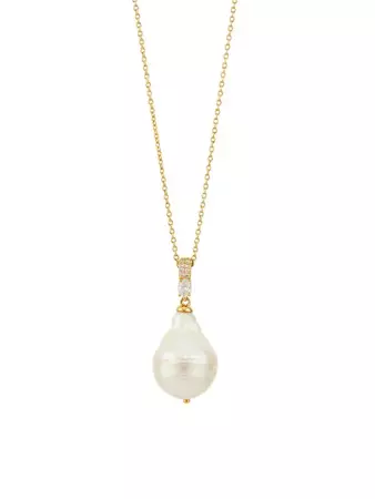 Adriana Orsini ​18K Goldplated Brass, Cubic Zirconia & 20MM Freshwater Pearl Pendant Necklace on SALE | Saks OFF 5TH