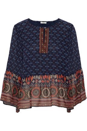 Hakima printed silk crepe de chine blouse | JOIE | Sale up to 70% off | THE OUTNET