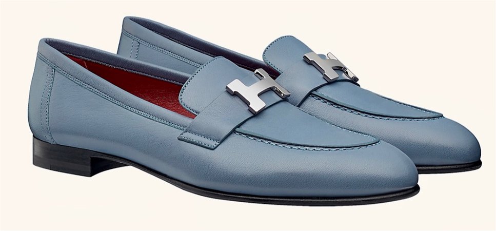 Hermes blue shoes