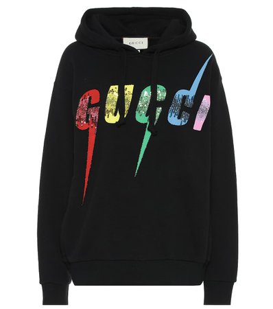 Logo Sequined Cotton-Jersey Hoodie - Gucci | Mytheresa