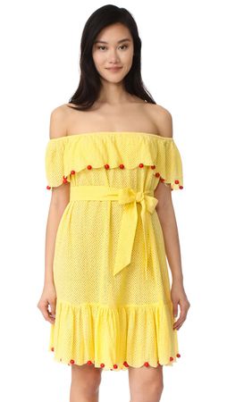 yellow off shoulder dress