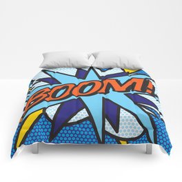Comic Book BOOM! Duvet Cover by theimagezone | Society6