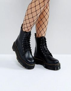 Ankle boots and fishnets