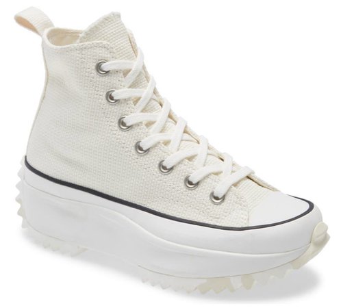 White Platform converse sneakers