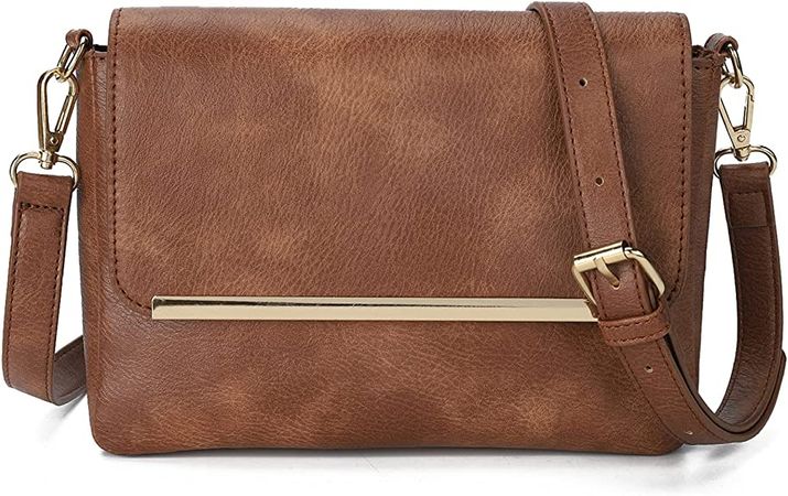 Amazon.com: GLADDON MODA Small Crossbody Bags for Women Cellphone Purse Vegan Leather Ladies Shoulder Purse Teenager Wristlet Brown : Clothing, Shoes & Jewelry