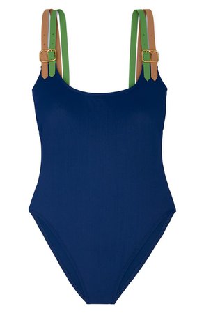 Tory Burch Buckle Tank One-Piece Swimsuit | Nordstrom