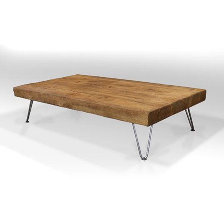 Wood Coffee Table - Low Hairpin Legs | Funky Chunky Furniture