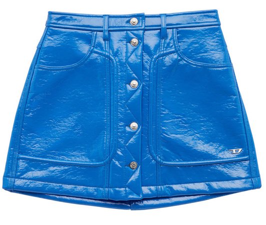 diesel vinyl blue skirt
