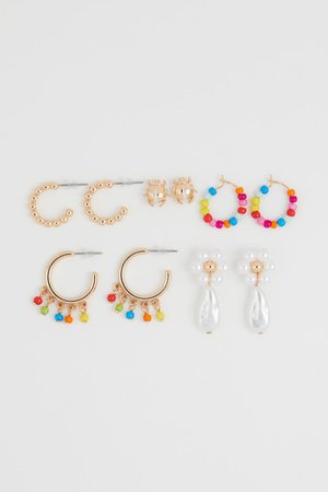 5 Pairs Earrings - Gold-colored - Ladies | H&M US
