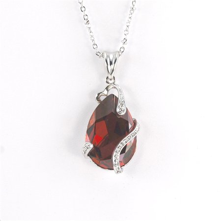 red teardrop necklace - Google Search