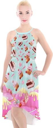 CowCow Womens Cookies Lollipop Candy Macaroon Icecream Coffee Food Dessert Skater Dress, XS-3XL at Amazon Women’s Clothing store