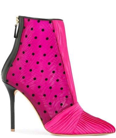 ankle polka dot boots