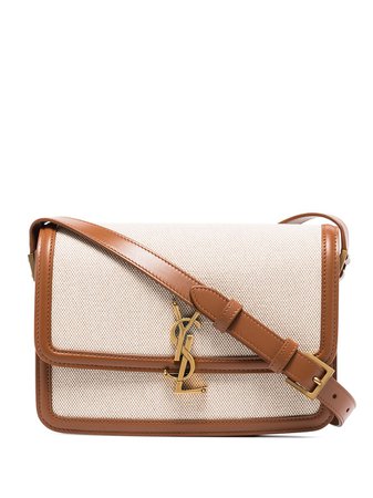 Shop brown Saint Laurent medium Solferino canvas satchel with Express Delivery - Farfetch
