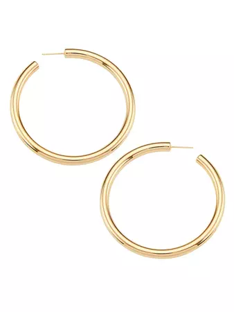 JENNIFER FISHER Michelle 10K-Gold-Plated Hoop Earrings